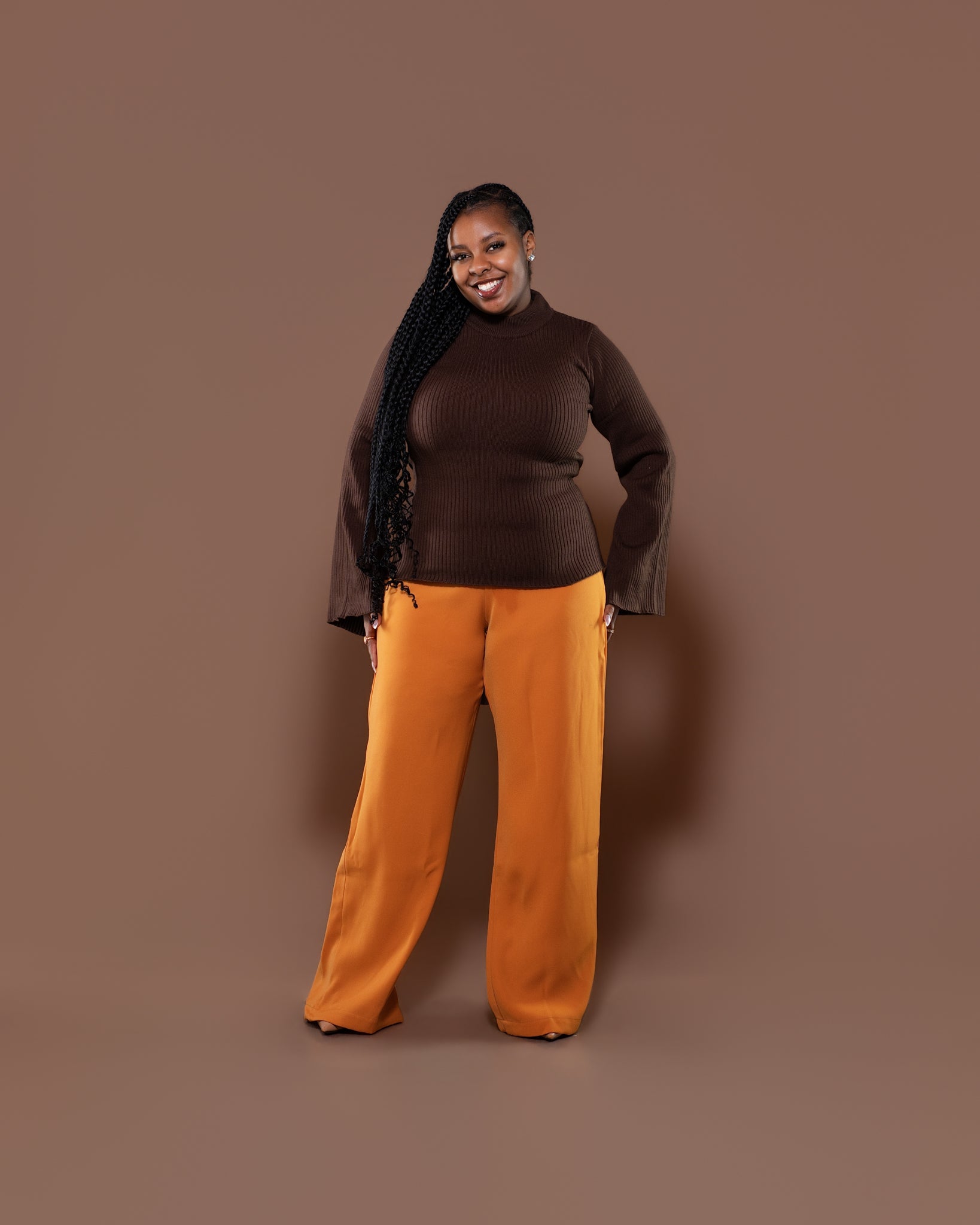 Aura Knit Top in Choco